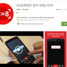 nhung ung dung giai toan hay va duoc nhieu nguoi dung nhat